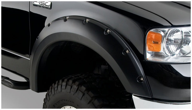 Bushwacker 04-08 Ford F-150 Styleside Pocket Style Flares 4pc 66.0/78.0/96.0in Bed - Black