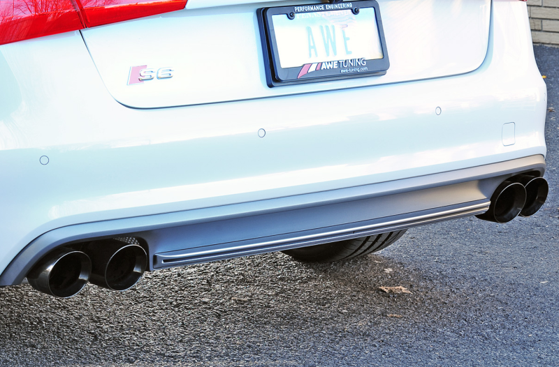 AWE Tuning Audi C7 / C7.5 S6 4.0T Touring Edition Exhaust - Diamond Black Tips