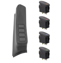 Load image into Gallery viewer, Rugged Ridge A-Pillar 4 Switch Pod Kit Black RHD 07-10 Jeep Wrangler