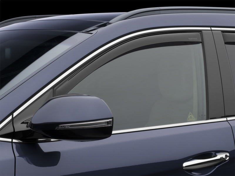 WeatherTech 13+ Hyundai Santa Fe Front Side Window Deflectors - Dark Smoke