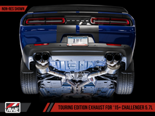 Load image into Gallery viewer, AWE Tuning 2017+ Challenger 5.7 Touring Edition Exhaust - Non-Resonated - Diamond Black Quad Tips