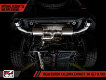 Load image into Gallery viewer, AWE Tuning 07-18 Jeep Wrangler JK/JKU 3.6L Tread Edition Axle-Back Dual Exhaust - Chrome Silver Tips