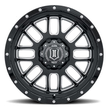 Load image into Gallery viewer, ICON Alpha 20x9 8x6.5in 19mm Offset 5.75in BS Gloss Black Milled Spokes Wheel