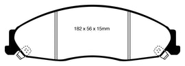 EBC 05-08 Pontiac Grand Prix 5.3 Redstuff Front Brake Pads
