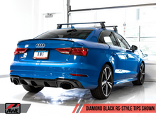 Load image into Gallery viewer, AWE Tuning 17-19 Audi RS3 8V Track Edition Exhaust - Diamond Black Tips RS-Style Tips