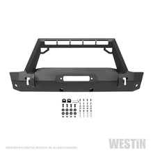 Load image into Gallery viewer, Westin 07-18 Jeep Wrangler JK WJ2 Stubby Front Bumper w/LED Lt Bar Mnt - Tex. Blk