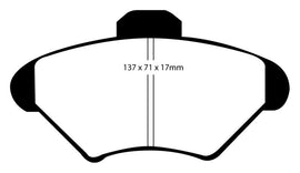 EBC 94-98 Ford Mustang 3.8 Yellowstuff Front Brake Pads