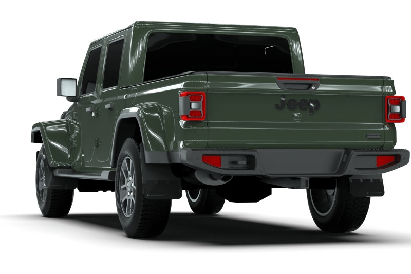 Rally Armor 19-24 Jeep JT Gladiator (Mojave/Rubicon) Black Mud Flap w/Army Green Logo