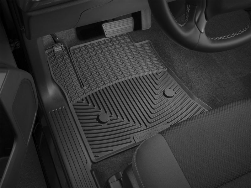 WeatherTech 14+ Chevrolet Silverado Front Rubber Mats - Black