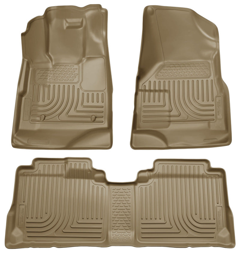 Husky Liners 09-12 Ford Escape/Mazda Tribute (Base/Hybrid) WeatherBeater Combo Tan Floor Liners