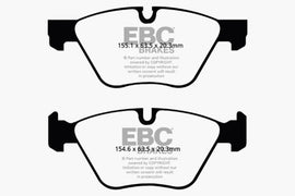 EBC 11+ BMW 528 2.0 Turbo (F10) Greenstuff Front Brake Pads