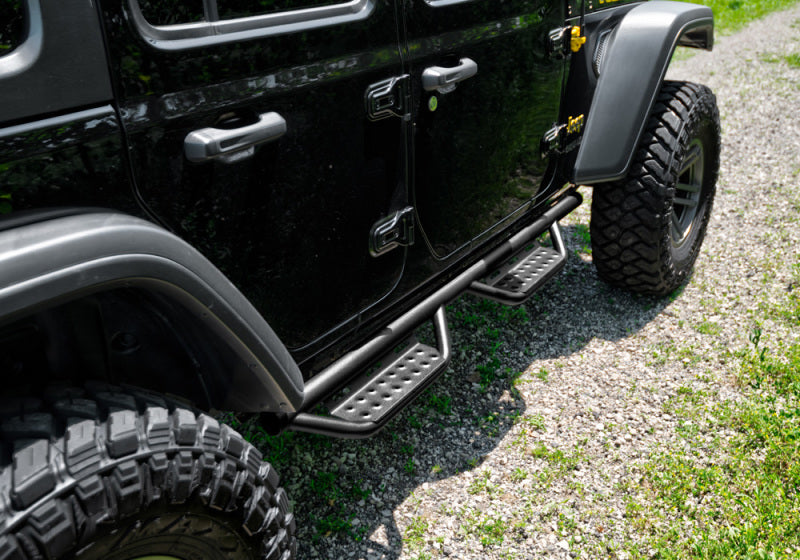 N-Fab RS Nerf Step 07-18 Jeep Wrangler JK 4DR - Full Length - Tex. Black