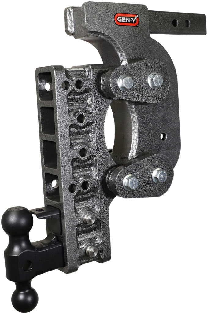 Gen-Y The Boss Torsion-Flex 2in Shank 17.5in Drop 16K Hitch w/GH-051 Dual-Ball/Pintle Lock/Stab Kit