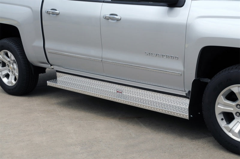 Deezee 08-14 Ford Econoline/E-Series Van Running Board Cab Section Brite-Tread Aluminum (Full)