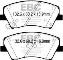 Load image into Gallery viewer, EBC 2017+ Hyundai Elantra 1.4L Turbo Redstuff Front Brake Pads