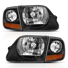 Load image into Gallery viewer, ANZO 1997-2003 Ford F150 Crystal Headlight Black w/ Parking Light