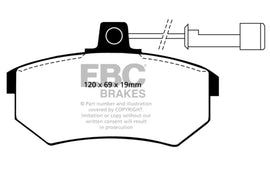 EBC 89-90 Audi 100 Quattro 2.3 Redstuff Front Brake Pads
