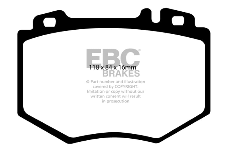 EBC 03-06 Mercedes-Benz CL600 5.5 Twin Turbo Yellowstuff Front Brake Pads