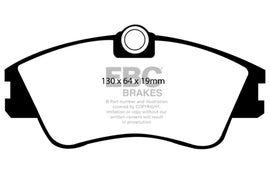 EBC 93-96 Volkswagen Eurovan 2.5 Solid Rotors Greenstuff Front Brake Pads