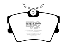 EBC 96-98 Volkswagen Eurovan 2.5 Vented Rotors Greenstuff Rear Brake Pads