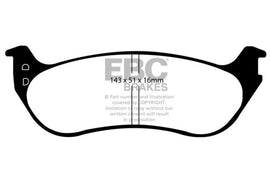 EBC 06-10 Ford Explorer 4.0 2WD Greenstuff Rear Brake Pads