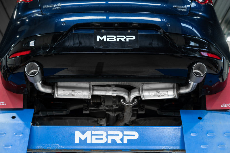 MBRP 19-23 Mazda 3 Hatchback T304SS 2.5in Axle-Back, Dual Rear Exit w/Carbon Fiber Tips