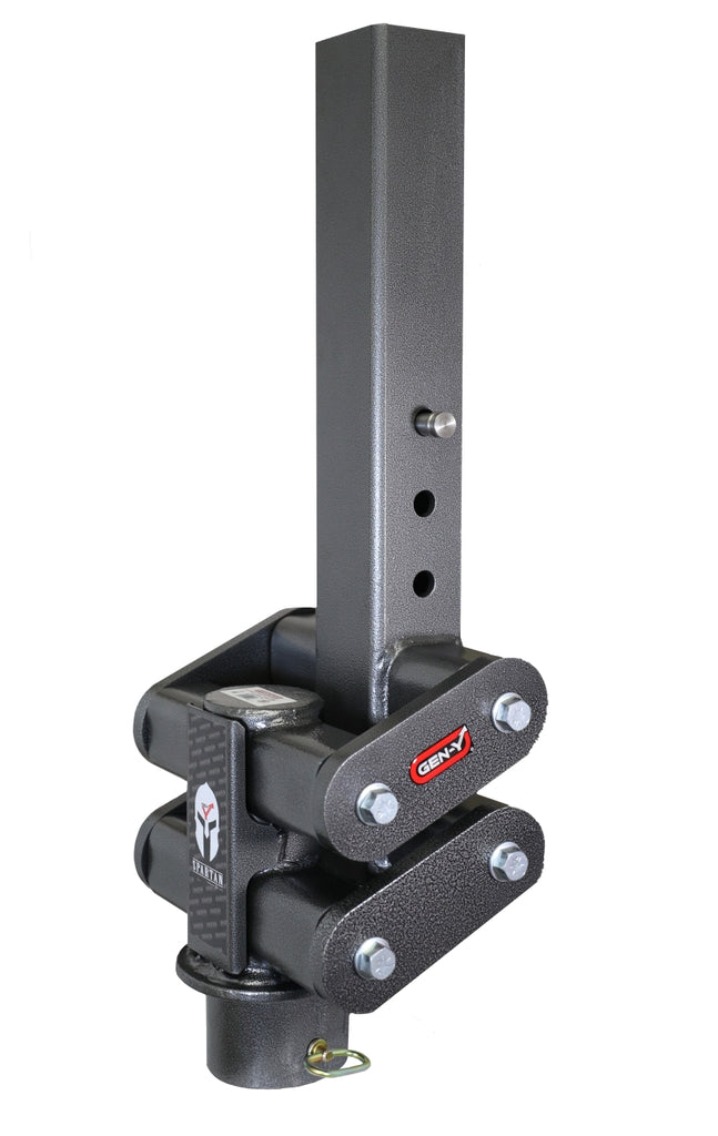 Gen-Y Spartan Torsion-Flex 5in Offset 4in SQ Tube Gooseneck 3in Coupler Standard Height