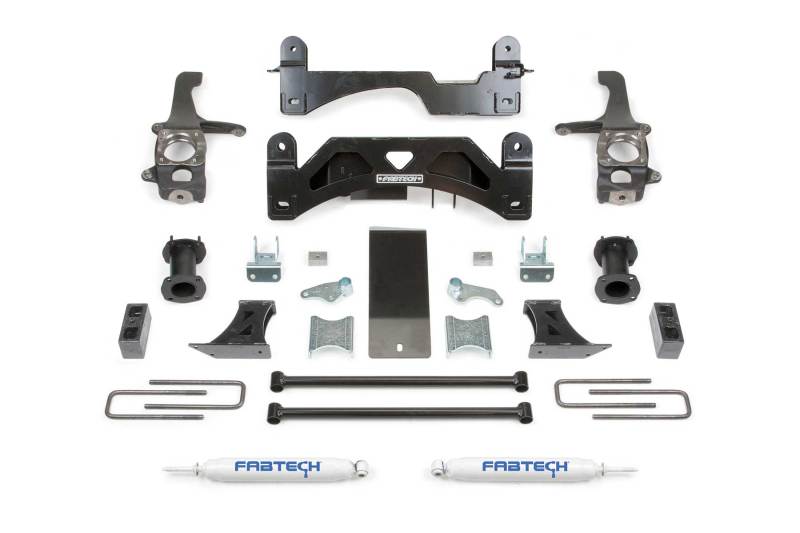 Fabtech 07-15 Toyota Tundra 2/4WD 6in Basic Sys w/C/O Spacers & Perf Rr Shks