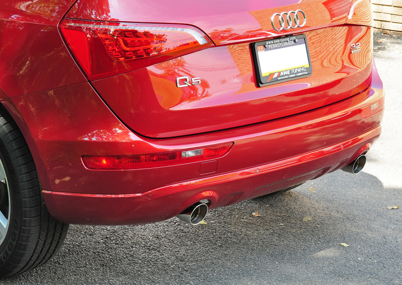 AWE Tuning Audi 8R Q5 3.2L Non-Resonated Exhaust System (Downpipe-Back) - Diamond Black Tips