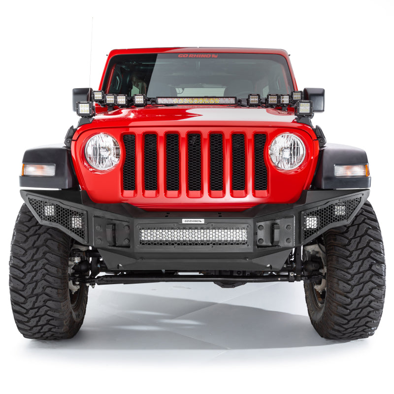 Go Rhino 07-20 Jeep Wrangler JL/JLU/JK/JKU/Gladiator JT Rockline Full Width Bumper