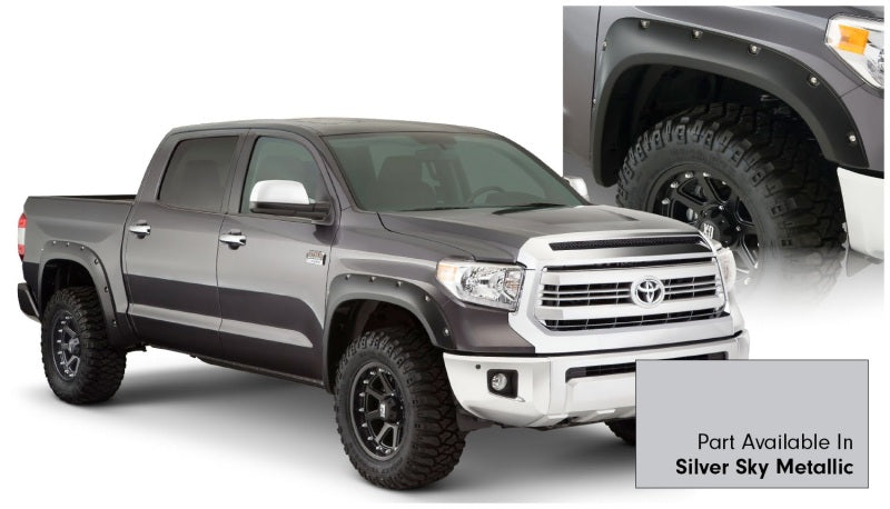 Bushwacker 16-18 Toyota Tundra Fleetside Pocket Style Flares 4pc 66.7/78.7/97.6in Bed - Silver Sky