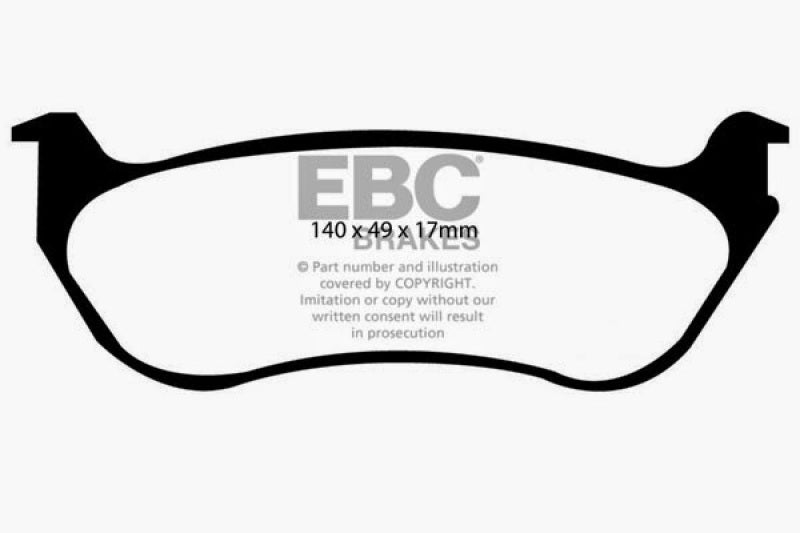 EBC 95-97 Ford Crown Victoria 4.6 (Phenolic PisTons) Greenstuff Rear Brake Pads