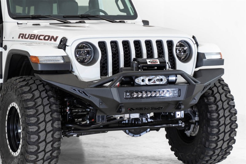 Addictive Desert Designs 2020 Jeep Gladiator JT Stealth Fighter Front Bump w/ Top Hoop & Winch Mount