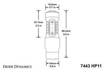 Load image into Gallery viewer, Diode Dynamics 7443 LED Bulb HP11 LED - Red (Single)