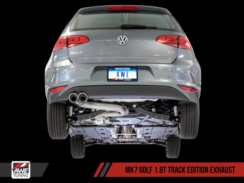 AWE Tuning VW MK7 Golf 1.8T Track Edition Exhaust w/Diamond Black Tips (90mm)