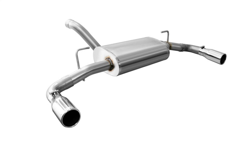 Corsa 2018-2024 Jeep Wrangler JL 2.5in Dual Rear Exit Polished Tips Sport Axle-Back Exhaust