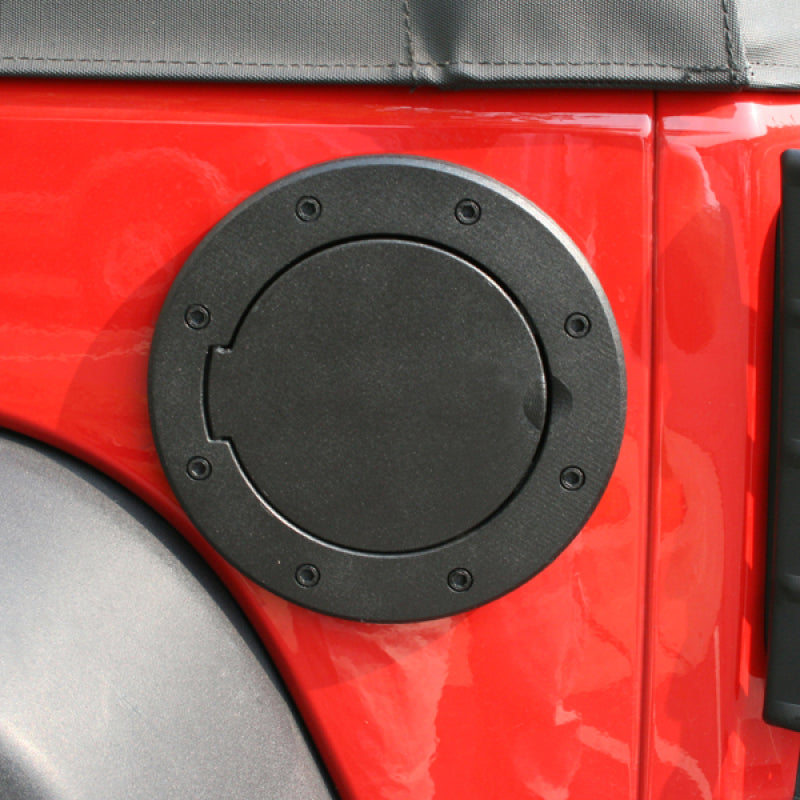 Rugged Ridge Non-Locking Gas Cap Door Black 07-18 Jeep Wrangler