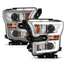 Load image into Gallery viewer, ANZO 2015-2017 Ford F-150 Projector Headlights w/ Plank Style Switchback Chrome w/ Amber