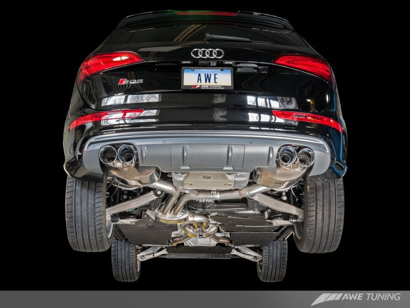 AWE Tuning Audi 8R SQ5 Touring Edition Exhaust - Quad Outlet Diamond Black Tips