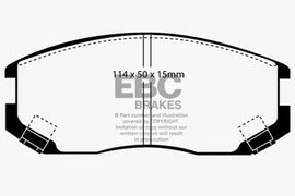 EBC 91-94 Dodge Colt 1.5 Greenstuff Front Brake Pads