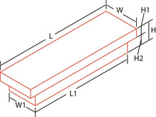 Load image into Gallery viewer, Deezee Universal Tool Box - Red Crossover - Single Lid BT Alum Full Size (Deep)