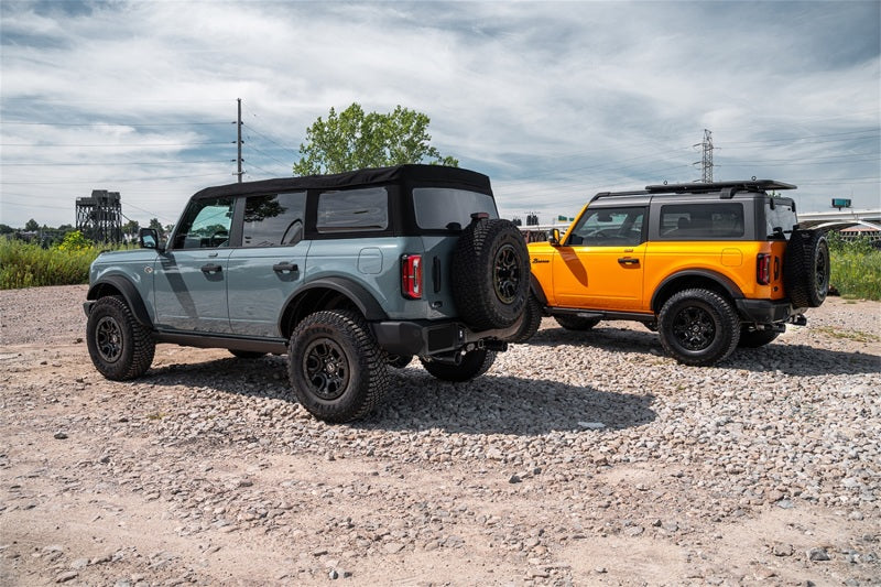 Corsa 21-24 Ford Bronco 2.3L 4-Door 2.75in Cat-Back Dual Rear Exhaust w/ 4in Straight-Cut Black Tips