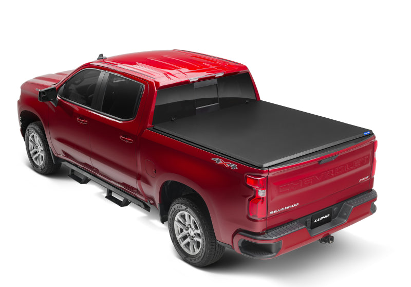 Lund 19-23 Chevy Silverado 1500 Fleetside (6.6ft. Bed) Hard Fold Tonneau Cover - Black