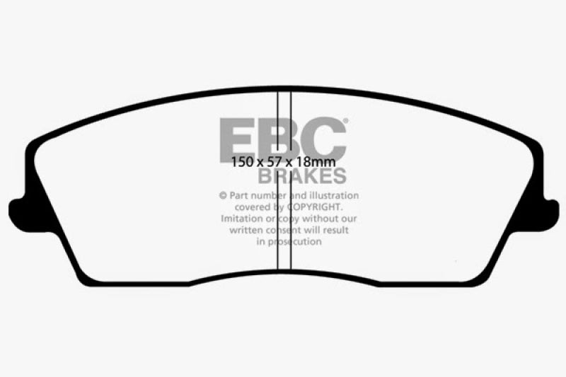 EBC 05-09 Chrysler 300 2.7 Yellowstuff Front Brake Pads