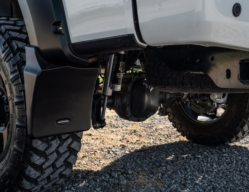 Bushwacker 14-18 GMC Sierra 1500 Trail Armor Rear Mud Flaps (Fits Pocket Style Flares)