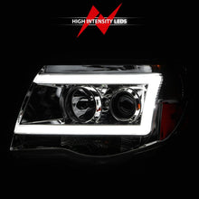 Load image into Gallery viewer, ANZO 2005-2011 Toyota Tacoma Projector Headlights w/ Light Bar Chrome Housing