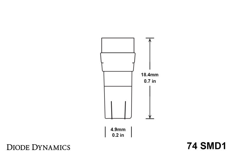 Diode Dynamics 74 SMD1 LED - Red (Pair)