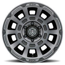 Load image into Gallery viewer, ICON Thrust 17x8.5 5x4.5 0mm Offset 4.75in BS Smoked Satin Black Tint Wheel