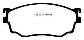 EBC 03-04 Mazda Protege 2.0 Turbo (Mazdaspeed) Redstuff Front Brake Pads