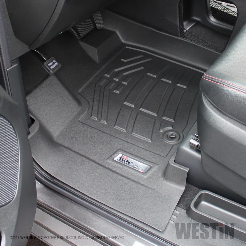 Westin 2012-2017 Dodge/Chrysler/Volkswagen Grand Caravan Wade Sure-Fit Floor Liners Front - Black